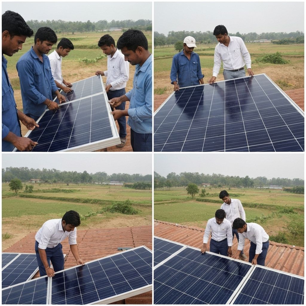 Training rural youth in solar installation