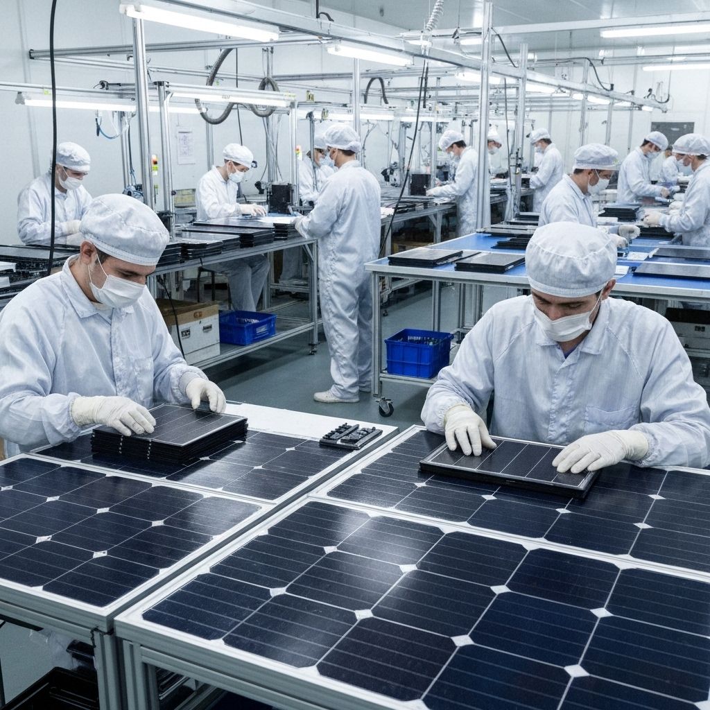Solar panel manufacturing facility